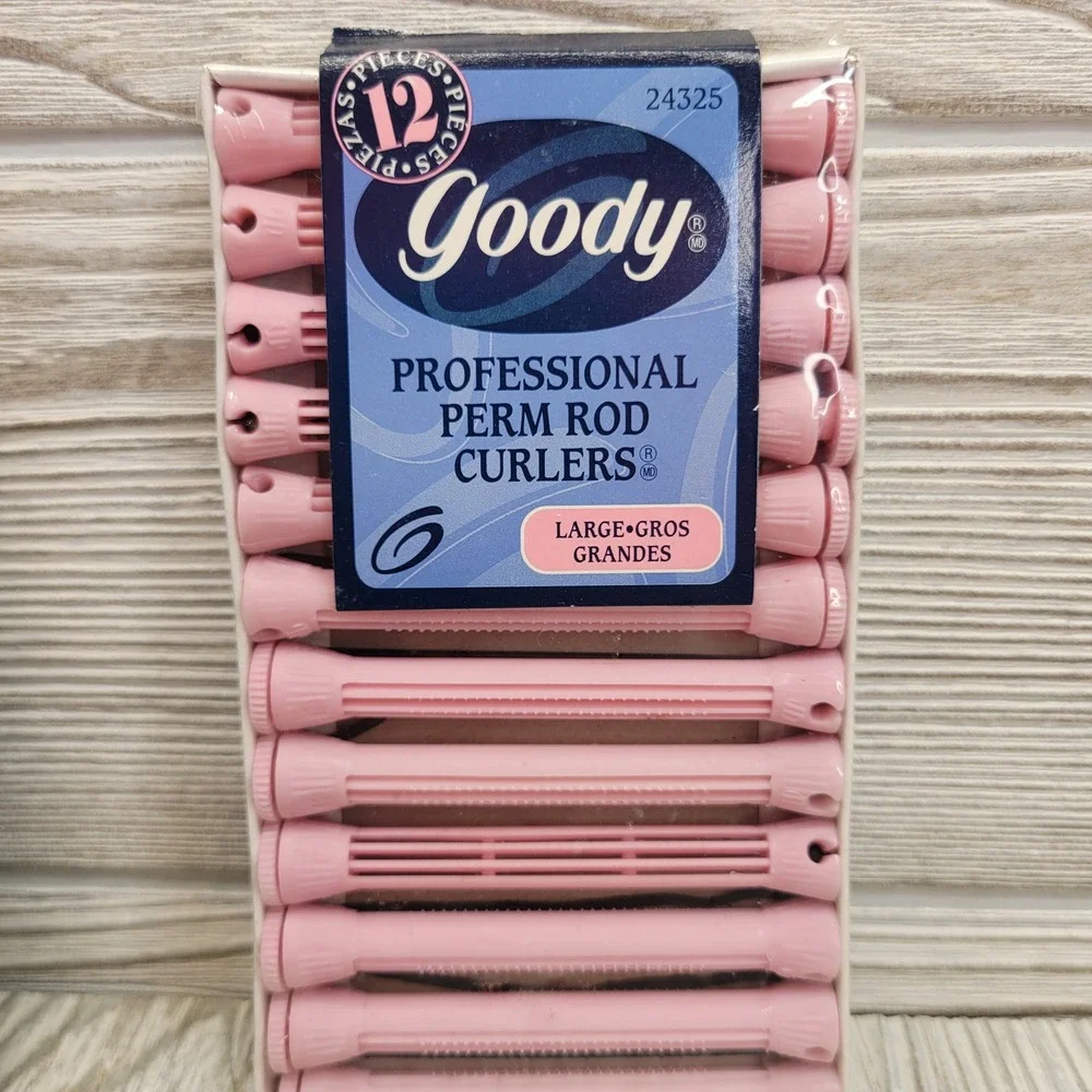 Lot of‎ 2 12pk Goody Professional Perm Rod Curlers Large Pink 24325 1999 Vtg